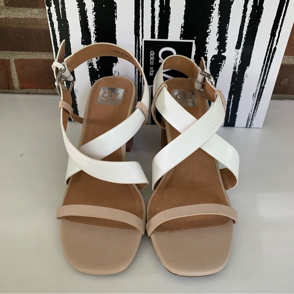 DV By Dolce Vita Womens Kelso Synthetic Strappy block Heel sandals US 8.5 M - Picture 3 of 10